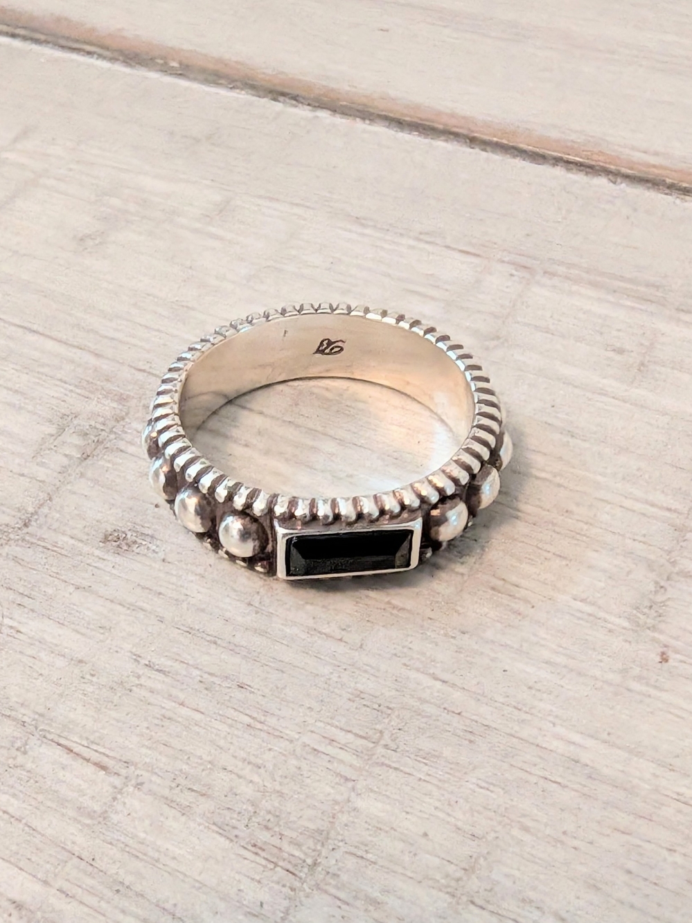 Brighton Pretty Tough Gem Ring Black Size 8